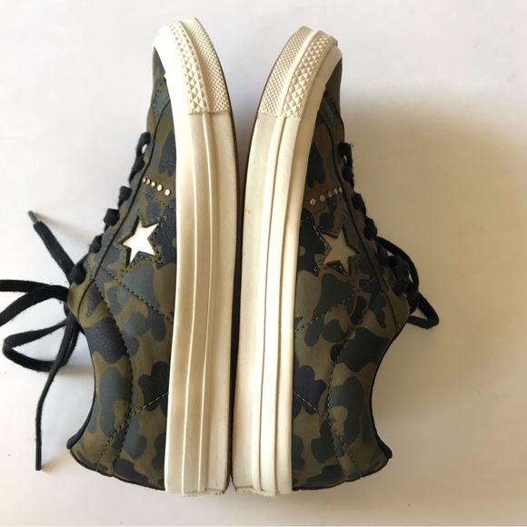Converse All Star Chuck Taylor Camo Leather Unisex Sneakers Men’s 5 Women’s 7 - Picture 7 of 13